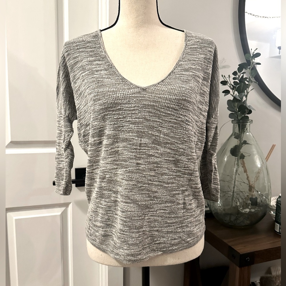 Express Heather Gray Knit Sweater
